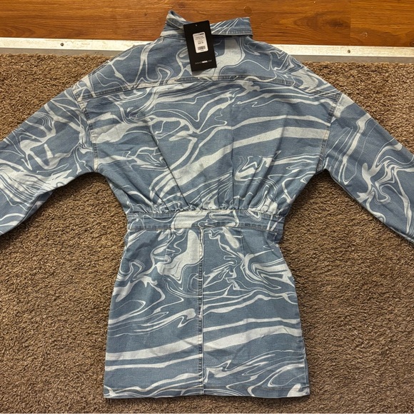 NWT Fashion Nova Dreamy Denim Looks Dress XS Full button down Pockets Brand new - Picture 13 of 16
